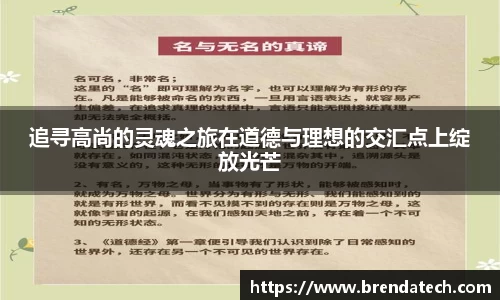 追寻高尚的灵魂之旅在道德与理想的交汇点上绽放光芒